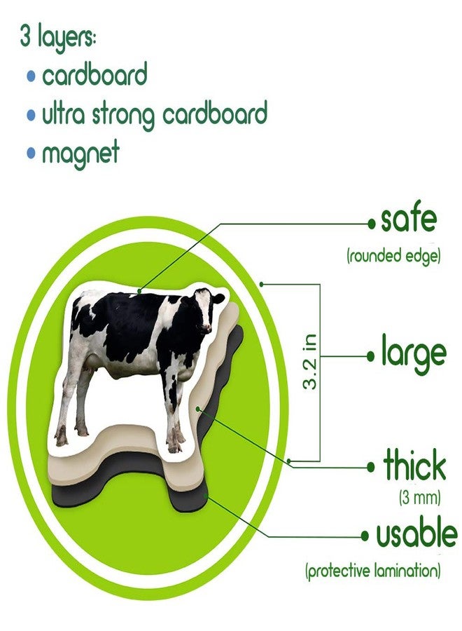 magdum Fridge Magnets for Toddlers - Magdum - 16 Farm Animal Magnets for Refrigerator - Magnetic Animals for Children - Realistic magnets for Kids - Learning Set - Baby Educational Gift - Image 3